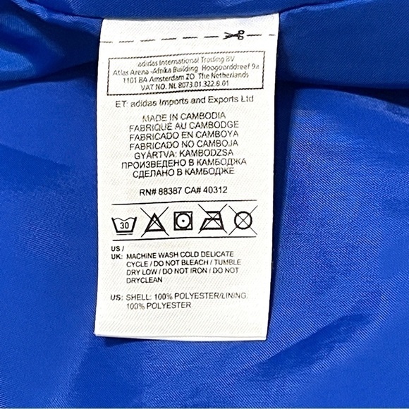 Adidas Original Classic Men Blue Puffer Ski Winter Jacket Size M - Picture 8 of 16